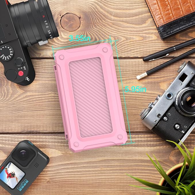 HEIYING Memory Card Case for SD/TF Cards,Portable SD Card Holder Storage Case Compatible with 20 SDXC SDHC and 20 TF Cards Slots