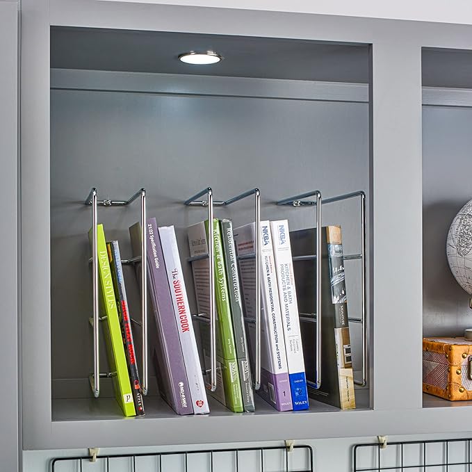 Rev-A-Shelf U-Shaped Wire Tray Divider Bakeware Cookie Sheet Organizer for Wall or Base Kitchen Cabinets for Face Opening of 3.25" Chrome, 596-10CR-52