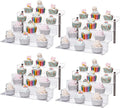 Acrylic Riser Shelf 4 Tier Clear Display Stand for Collectibles Pop Figures, Cupcakes, Perfumes, Display Risers for Decorating & Organizing - 11.8 x 10.8 x 6.5 in (Large, 4 Pack)
