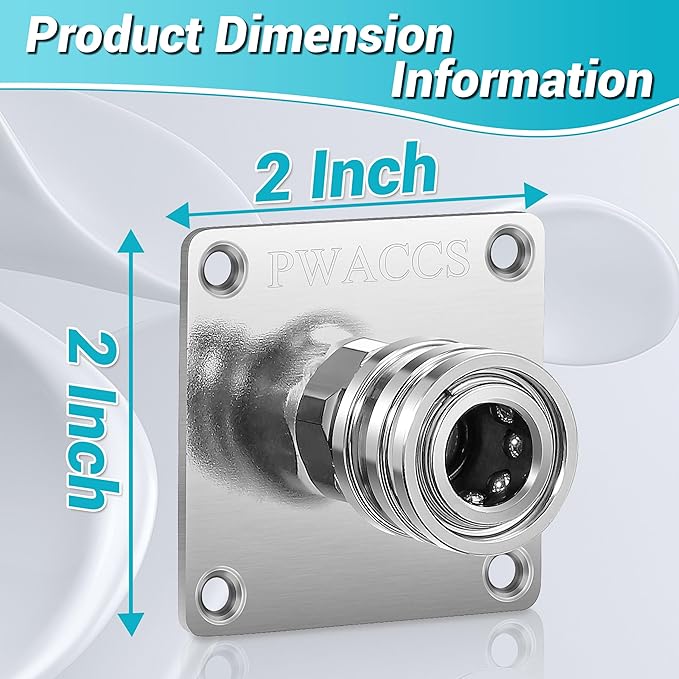 PWACCS Pressure Washer Foam Cannon Holder, 1/4" Quick Connect Automatic Foam Cannon Mount, Stainless Steel Pressure Washer Nozzle Tip Holder, Pressure Washer Accessories Storage Rack 2 Pack