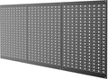 TORACK 3 PCS Metal Pegboard Panels for Garage Wall Utility Tools Storage Pegboard for Workbench, Modular Peg Board Tool Organizer Board Kit(Pack of 3, Black)