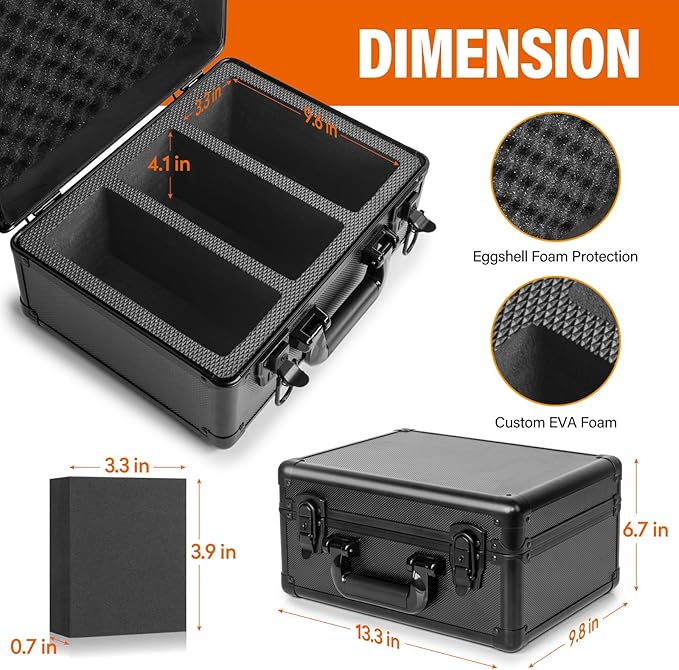 Graded Card Storage Box, Top Loaders Storage Case, Sports Trading Card Box, Cards Slab Case PSA MTG CSG BGS SGC Magnetic Holder, Waterproof Carrying Collector Storage Boxes