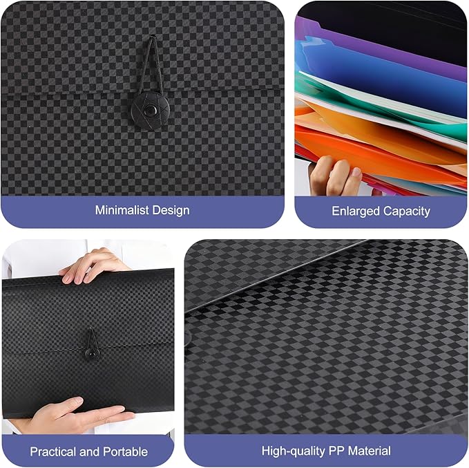 File Organizer, 13-Pocket Expanding Folder + Large Accordion Divider | Great for Home, Office, Travel & Classroom