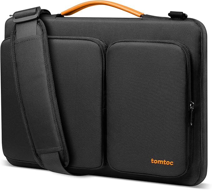tomtoc 360 Protective Laptop Shoulder Bag for 15 Inch New MacBook Air M4 M3/A3114 M2/A2941 2025-2023, 15 Inch Microsoft Surface Laptop 6/5, Water-Resistant Accessory Case for MacBook Pro A1990 A1707