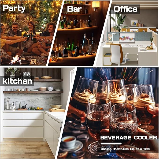 Beverage Refrigerator Cooler, 145 Can Mini Fridge Glass Door for Drinks Soda, Beer, or Wine - Small Refrigerator for Office Bedroom Home Bar, Adjustable Shelves, 4.5 Cu.Ft, Silver