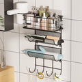4 tiers Hair Dryer Holder Styling Tool Organizer Wall-Mounted Storage Wire Basket with Hook Heat Safe Rack for Hair-Straighteners,Curling Wands,Flat Iron,Perfume,Cabinet Door Bathroom