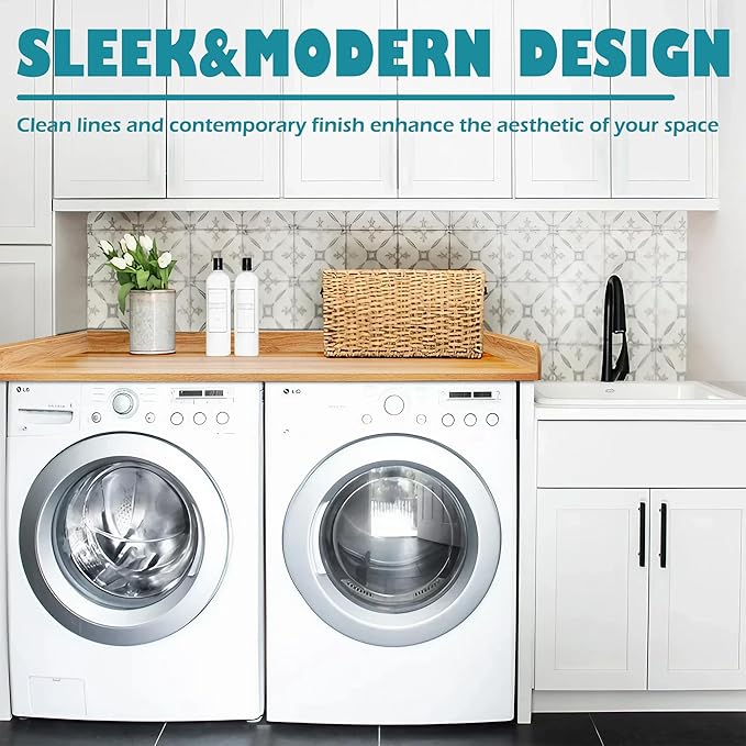 Royxen Laundry Countertop Solid Wood, Countertop for All Front-Loaded Washing Machine and Dryer, Extra Room for Laundry Room, Oak