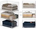 Closet Organizers and Storage Basket- 3-Tier Stackable Storage Bins, Foldable Closet Shelf Organizer Basket, Stackable Clothes Organizers Shelves for Home Organizer System
