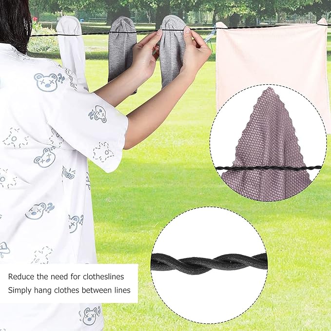TOPINCN Retractable Portable Clothesline for Travel, 2 Pieces Travel Clothesline Portable Retractable with Suction Cups, Clothing Line Camping Accessories Clothes Drying Line