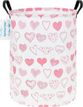 LANGYASHAN Laundry Basket Canvas Fabric Collapsible Organizer Basket for Storage Bin Toy Bins Gift Baskets Bedroom Clothes Children Nursery Hamper (Angel Heart)