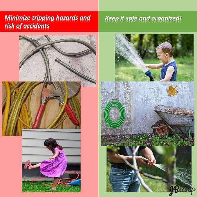 JBscoop Garden Hose Holder Stainless Steel Small Wall Mount Garden Hose Hook, Ideal for Water, Air, Hydraulic Hose, Ropes, Extension Cords Heavy Duty & Rust Proof Large Set of 1