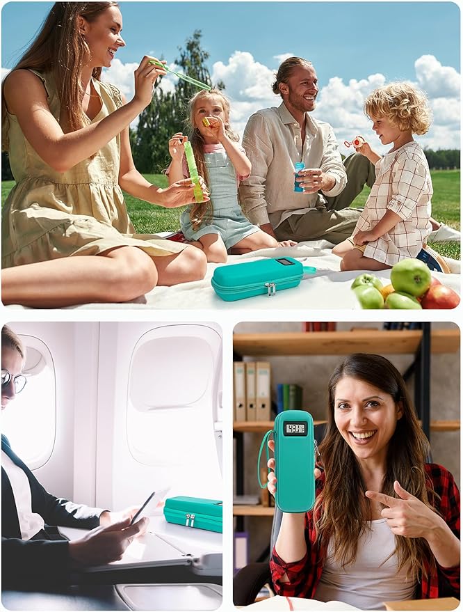 Insulin Cooler Travel Case TSA Approved, Temperature Display Insulin TravelCase, Portable Insulin Pen Cooler Travel Case for Insulin Ice Pack, Travel Diabetic Supplies (Green)