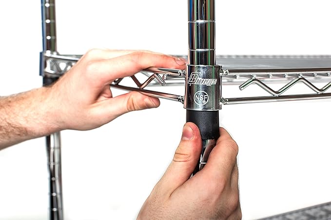 Omega 18" Deep x 24" Wide x 80" High 3 Tier Chrome Starter Shelving Unit