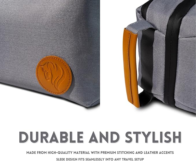 Large Electronics Organizer and Tech Travel Bag – Premium Portable Case for Cables, Chargers, Cords, and Accessories – Ideal pouch for your Travel Essentials and Commuting needs (Grey)