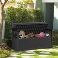 Outdoor Storage Bench - Waterproof Resin Patio Bench, Multi-Functional Patio Bench with Storage for Garden, Deck, or Entryway
