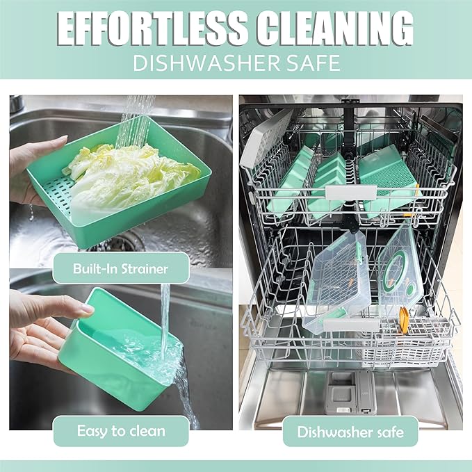Snackle Box Container - 10 Compartments Including 2 XL, Dishwasher & Microwave Safe, Divided Serving Tray with Lid and Handle, BPA-Free, snack box (1 PCS, Green, 1 Box with 2 XL Compartments)