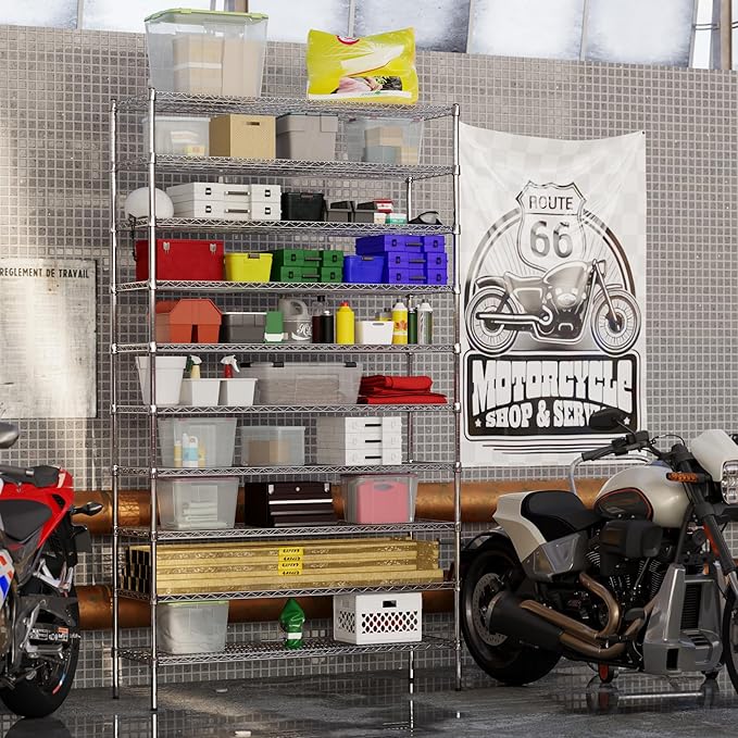 18" Deep x 54" Wide x 96" Height Wire Shelving Kit | 10-Tier | NSF Commercial Storage Rack Unit