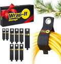 Heavy-Duty Wrap-It Storage Straps, Assorted 9 Pack - Hook and Loop Extension Cord Organizer Hanger, Cord Wrap Keeper, Cable Straps for Cords, Hoses, Rope, RV, Boat and Garage Storage and Organization