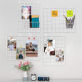 ODOXIA 4-Pack Wire Wall Grid Panel | Photo Grid Wall Decor | Metal Grid Board for Hanging Pictures | Black Wire Grid Organizer for Home, Office & Kitchen | Wall Grid Panel for Display & Storage