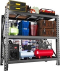 Heavy Duty Garage Shelving Units,5000LBS Deep Storage Shelves,Adjustable Metal Shelves,Large Steel Storage Racks,Industrial Shelving for Shop,Warehouse,Basement (Black, 19.7" D*66.9" W*63" H, 3 tier)