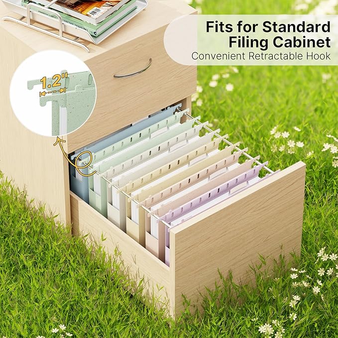 Wheat Straw Plastic Hanging File Folder Letter Size, 12 Pack Extra Capacity Hang Folders with Tabs for Filing Cabinet, Heavy Duty 1" Pastel Expanding Pocket for File Frame Box, File Organizer