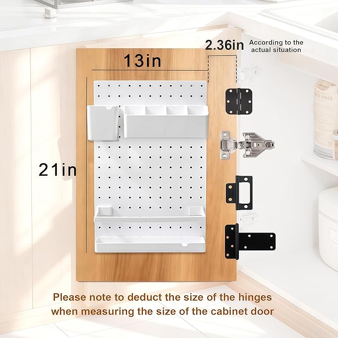 20x13x4.7-Inch Inside Cabinet Door Organizer,Adhesive Shelf,No Drilling Cabinet Door Storage,Organizer Caddy for Kitchen,Bathroom Cabinets,Space Saving Hold,Style2
