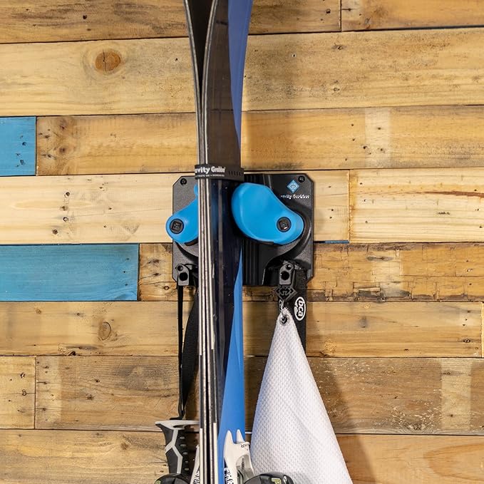 Gravity Grabber - Ultimate Ski & Snowboard Wall Rack | Secure, Non-Slip Storage | Fits Any Ski/Board | Garage Organization | Ski Storage Rack | Snowboard Storage Rack | Winter Gear Organizer | 1 Pck
