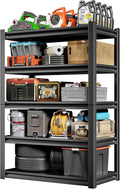 32" W Storage Shelves 2500LBS Garage Shelving Heavy Duty 5 Tier Adjustable Shelving Unit Metal Storage Rack for Basement, Pantry, Kitchen, Warehouse 15.8" D x 31.5" W x 63" H