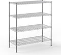 21" Deep x 48" Wide x 54" Height Wire Shelving Kit | 4-Tier | NSF Commercial Storage Rack Unit