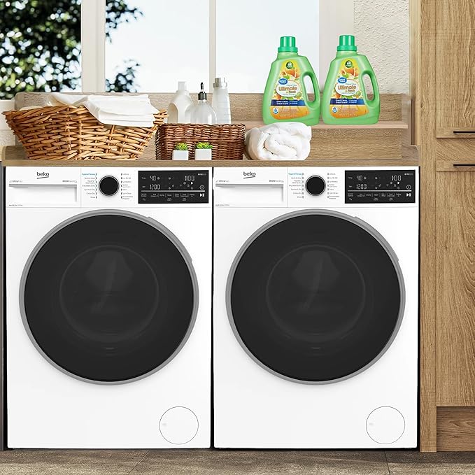 Royxen Laundry Countertop with 2-Tier Shelf Universal Fit, Washer and Dryer Countertop with Storage Space, Shelf Height 11.5 Inches, Solid Wood Core, White Oak