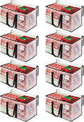 BlissTotes Moving Bags, 8-Pack Storage Bags, Moving Bags Heavy Duty Extra Large, Moving Totes, Clear moving Bags, Reinforced Handles & Tag Pocket (76L)