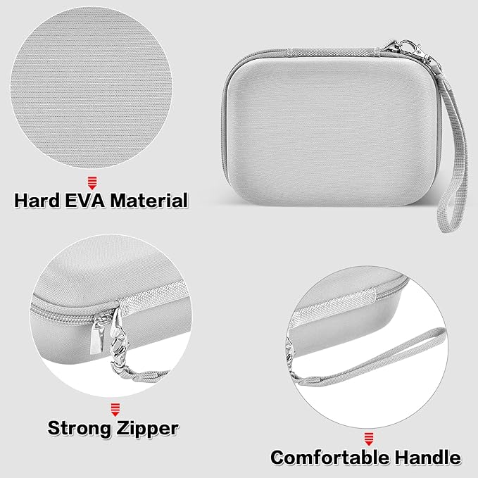 Comecase USB Flash Drive Case, Thumb Drive, Memory Card SD SDXC SDHC Card Holder Organizer, Electronic Accessories Storage Bag for SanDisk/SamData/Samsung/TOPESEL/PNY/Memory Stick/YubiKey - Grey