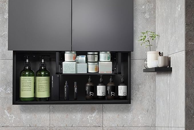 Nxconsu 2Pack Under Shelf Storage Basket Organizer Hanging Holder for Cabinet Pantry Kitchen Cupboard Desk Counter Bookshelf Organization Add-on Space Saver Heavy Duty Slide-in Black