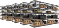 HOMEDANT 5 Tier Storage Shelves Adjustable Laminated Boltless Garage Metal Shelving Unit Heavy Duty Utility Rack Shelf Warehouse Pantry Closet Kitchen (10, (XL Deep) 48.1" W, Black)