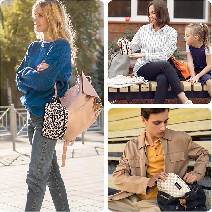 Cerbonny Small Cooler Bag Freezable Lunch Bag for Work School Travel, Leak-proof, Insulated, Waterproof, Brown Leopard, 3.5L, 9.8x5.5x4 inch