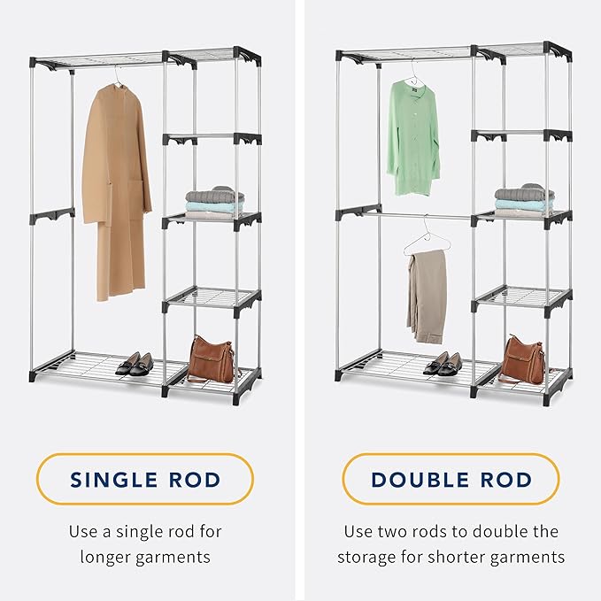 Whitmor Modern Industrial Wardrobe