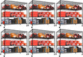 PrimeZone 6 Packs 55.5" W x 24" D x 80" H Heavy Duty Wire Storage Shelves with Wheels, 4 Tier Adjustable NSF Certified Garage Shelving Unit, Rolling Metal Organizer Shelf Rack for Warehouse, Pantry