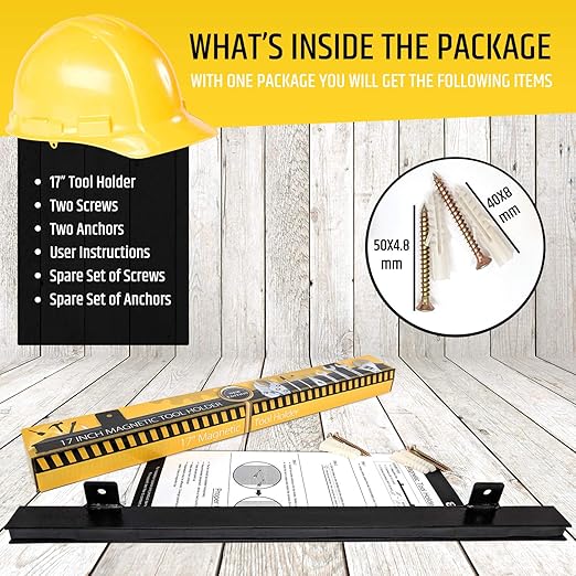 17" Heavy-Duty Magnetic Tool Holder (Upgraded Version) - Extremely Powerful Magnetic Pull Force to Hold Heavy Tools - Professional Space-Saving Magnetic Bar - Tool Organizer Rack/Strip