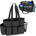 LoDrid Professional Cleaning Tote Caddy for Cleaning Supplies, Cleaning Bag Organizer with Dividers and Handle Strap for Housekeepers Work, Black, (Bag Only)