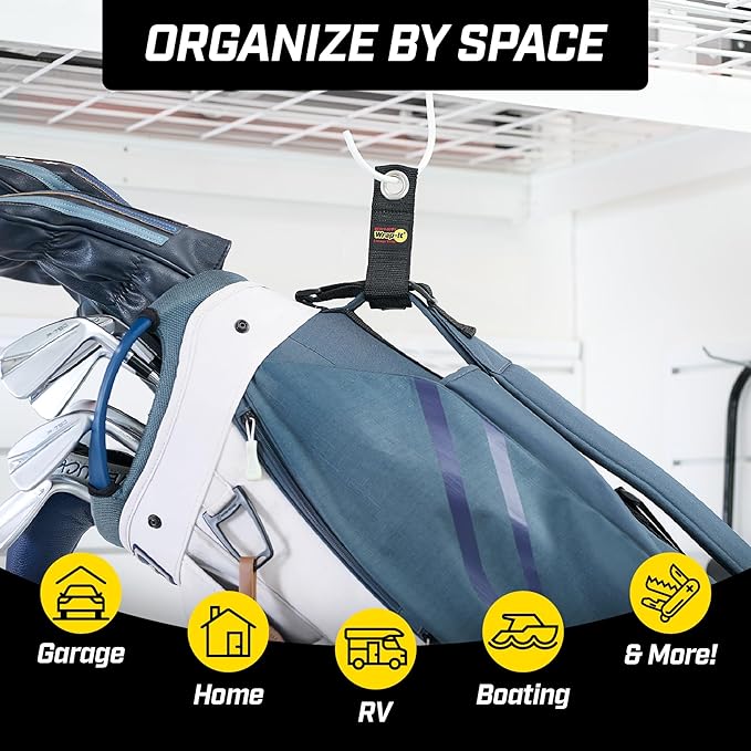 Heavy-Duty Wrap-It Storage Straps, 10-inch (6 Pack) - Hook and Loop Extension Cord Organizer Hanger, Cord Keeper, Cable Straps for Cords, Hoses, and Garage Storage