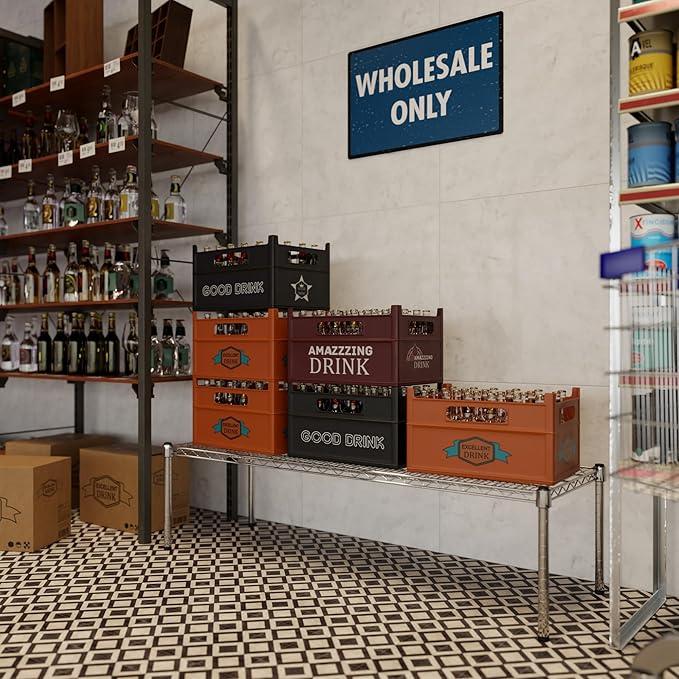 18" Deep x 54" Wide x 14" Height Wire Shelving Kit | 1-Tier | NSF Commercial Storage Rack Unit