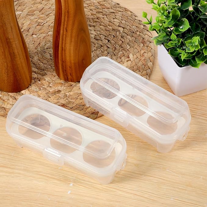 2 PCS Boiled Egg Container Boiled Egg Carrier Camping Eggs Carrier Container Hard Eggs Storage Bag Case for Camping, Outdoor, Hiking, Kitchen, Refrigerator, Trekking