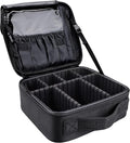 JOURMON Travel Makeup Bag, Large Capacity Cosmetic Train Case for Women Portable Pouch Open Flat Artist Brushes Toiletry Jewelry Digital Organizer Storage Bag with Adjustable Dividers