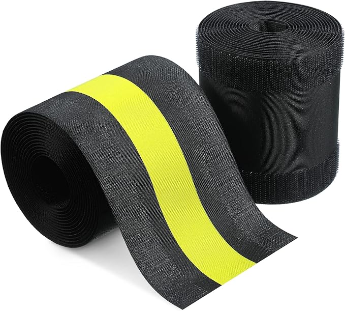 WILLBOND Carpet Cord Cover Cable Protector Floor Cover Cable Protector Management Only for Commercial Office Carpet(19.69 ft,Black and Yellow)