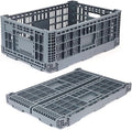 Collapsible Milk Crates for Storage, 52L Storage Crates, Heavy Duty Milk Crate, Plastic Storage Bins Containers for Organizing, Grocery & Camping (1 pack)(23.64" W x 15.76" L x 8.67" H)