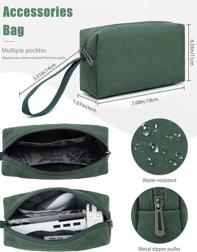 HYZUO 15-16 Inch Laptop Sleeve Bag with Adjustable Stand Feature for MacBook Pro 16 M4/M3/M2/M1 2025-2019, XPS 15, MacBook Pro 15 2015-2012, Case with Pouch, Midnight Green