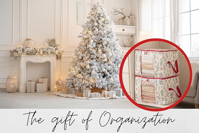 Canvas Storage Bags 2 Pack (Candycane Bag 2 Pack)