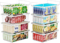 iSPECLE Chest Freezer Organizer Bins - 8 Pack Stackable Freezer Organizer for 5 to 7 Cu.Ft Freezer and Upright Freezer Over 8.5 Cu.Ft, Easy Get Food from Bottom, Add Extra Storage Space, White