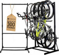 StoreYourBoard Indoor Bike Rack - Freestanding 5 Bike Storage Stand - Heavy-Duty Bike Holder for Garage or Home - Space-Saving Indoor Bike Stands for Road, Mountain, and Hybrid Bicycles - Black