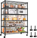 PrimeZone 6 Tier Wire Shelving with Wheels 78''H 1500lbs Storage Shelves NSF Certified Heavy Duty Steel Metal Shelf Adjustable Rolling Rack Kitchen Garage Closet Pantry Laundry 78''HX36''WX18''D